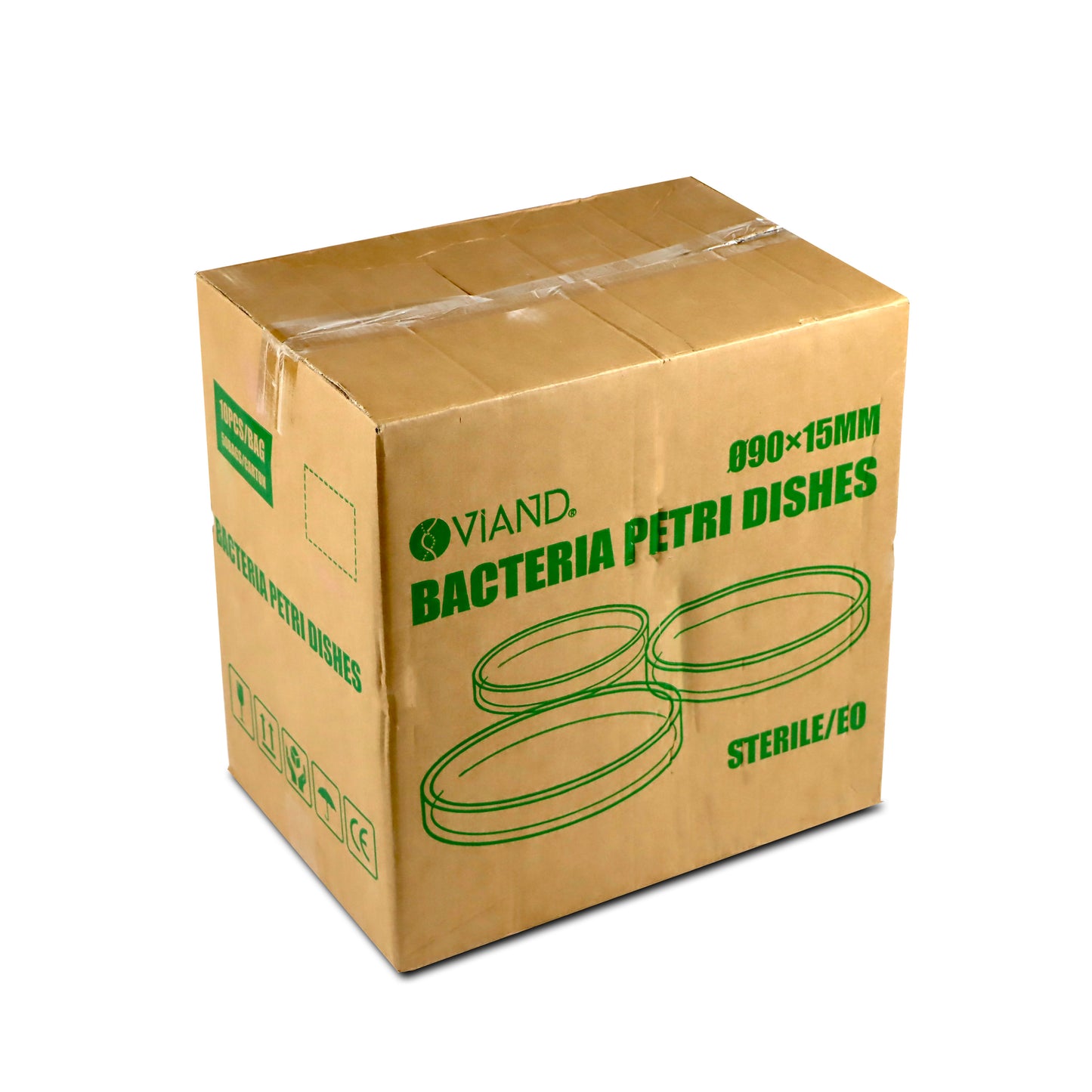 Caja Petri Desechable Apilable 90 X 15mm PK/10 Viand