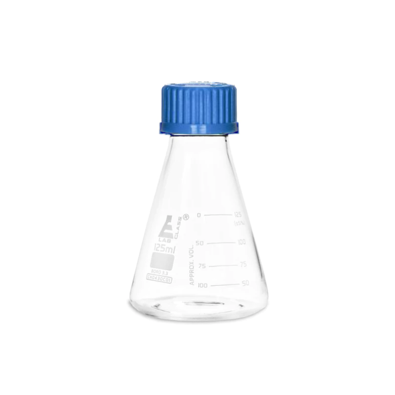 Matraz Erlenmeyer con Tapa Rosca 125ml Eisco