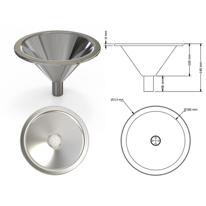 Escudilla Para Tarja Cónica 22cm Ø Viand