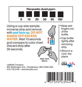 Tiras para Acido Peracético 0-160ppm Pk/50 Lamotte