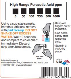 Tiras para Acido Peracético 0-1000ppm Hr Pk/50 Lamotte