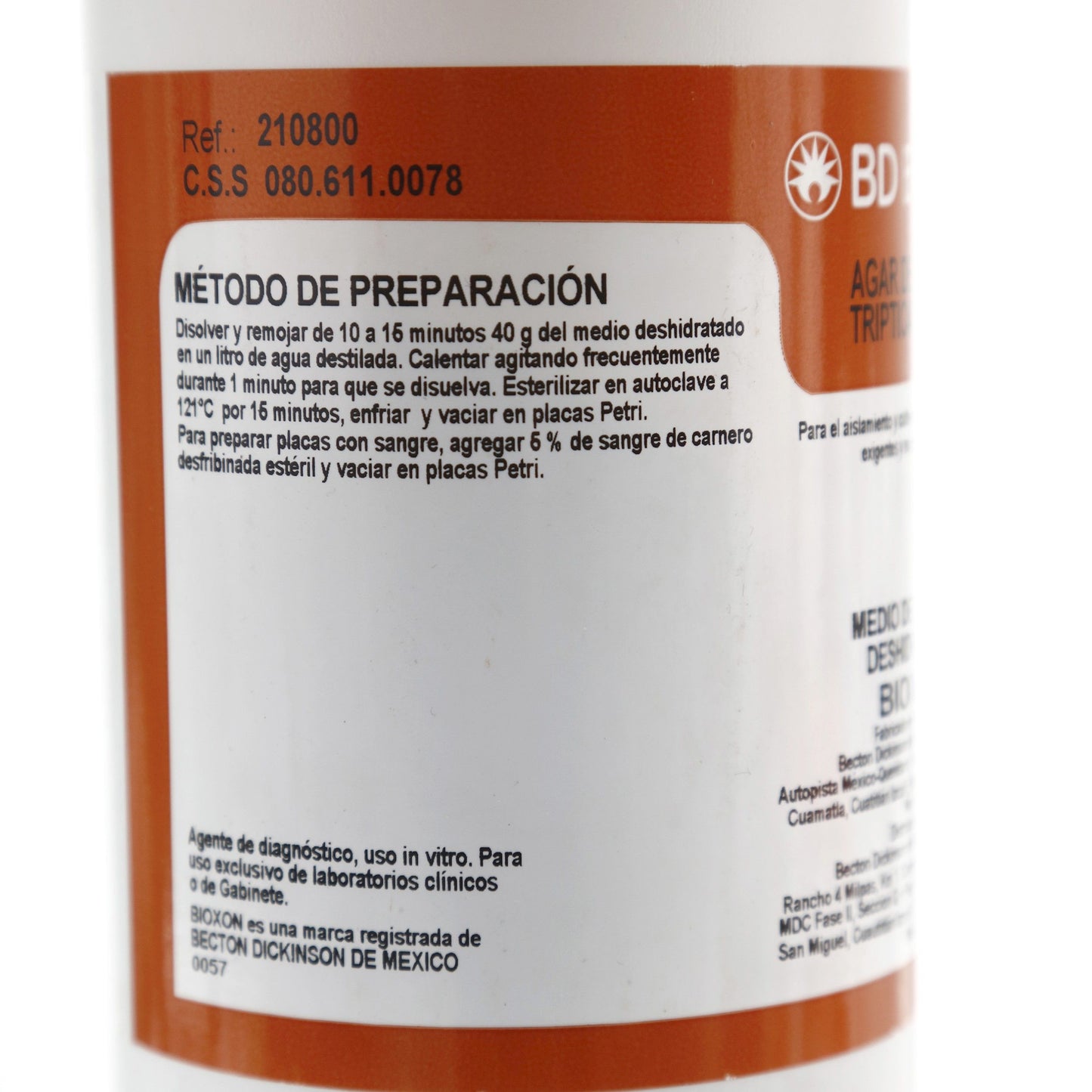 Agar Soya Tripticaseina 450g Bioxon