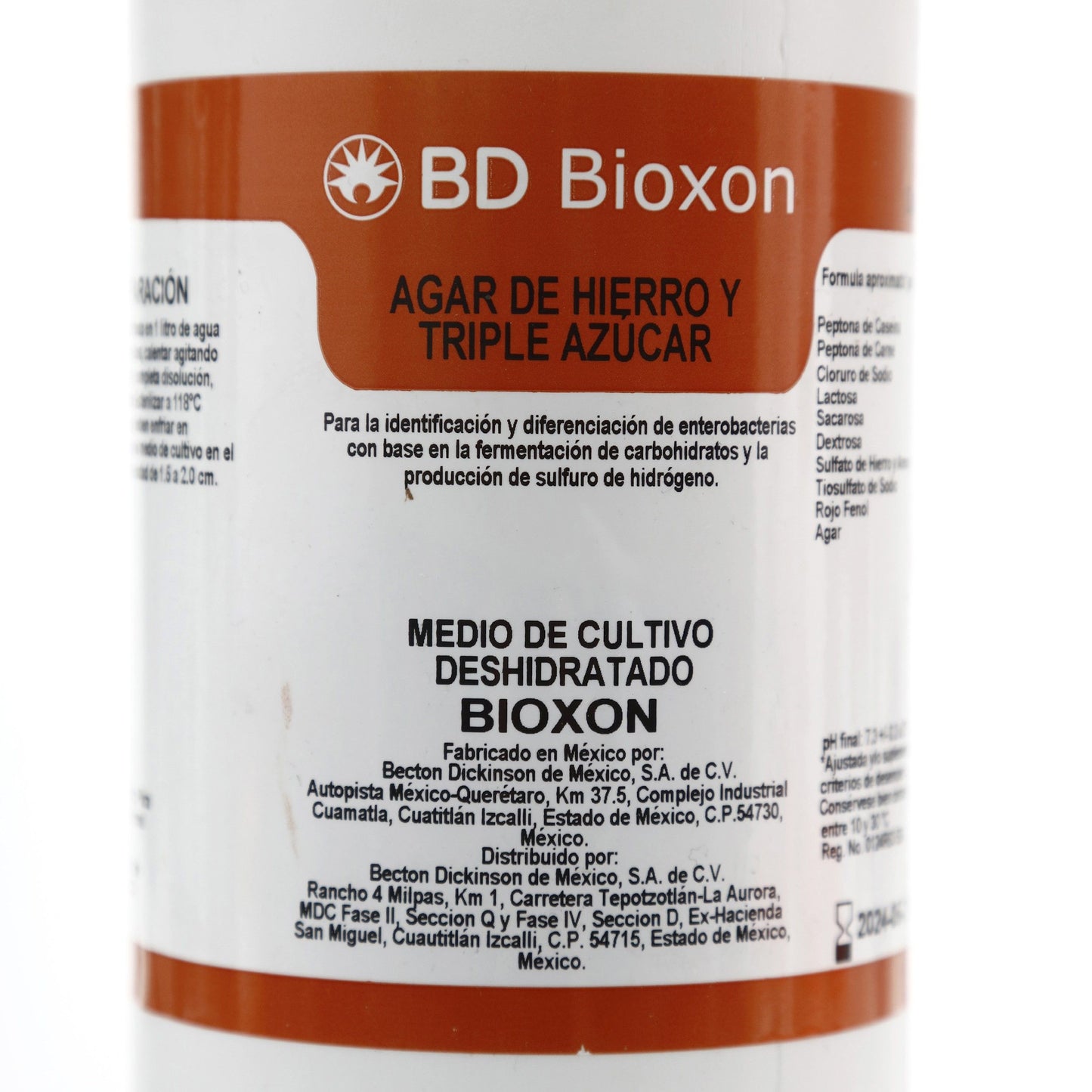 Agar Hierro Y Triple Azucar 450g Bioxon