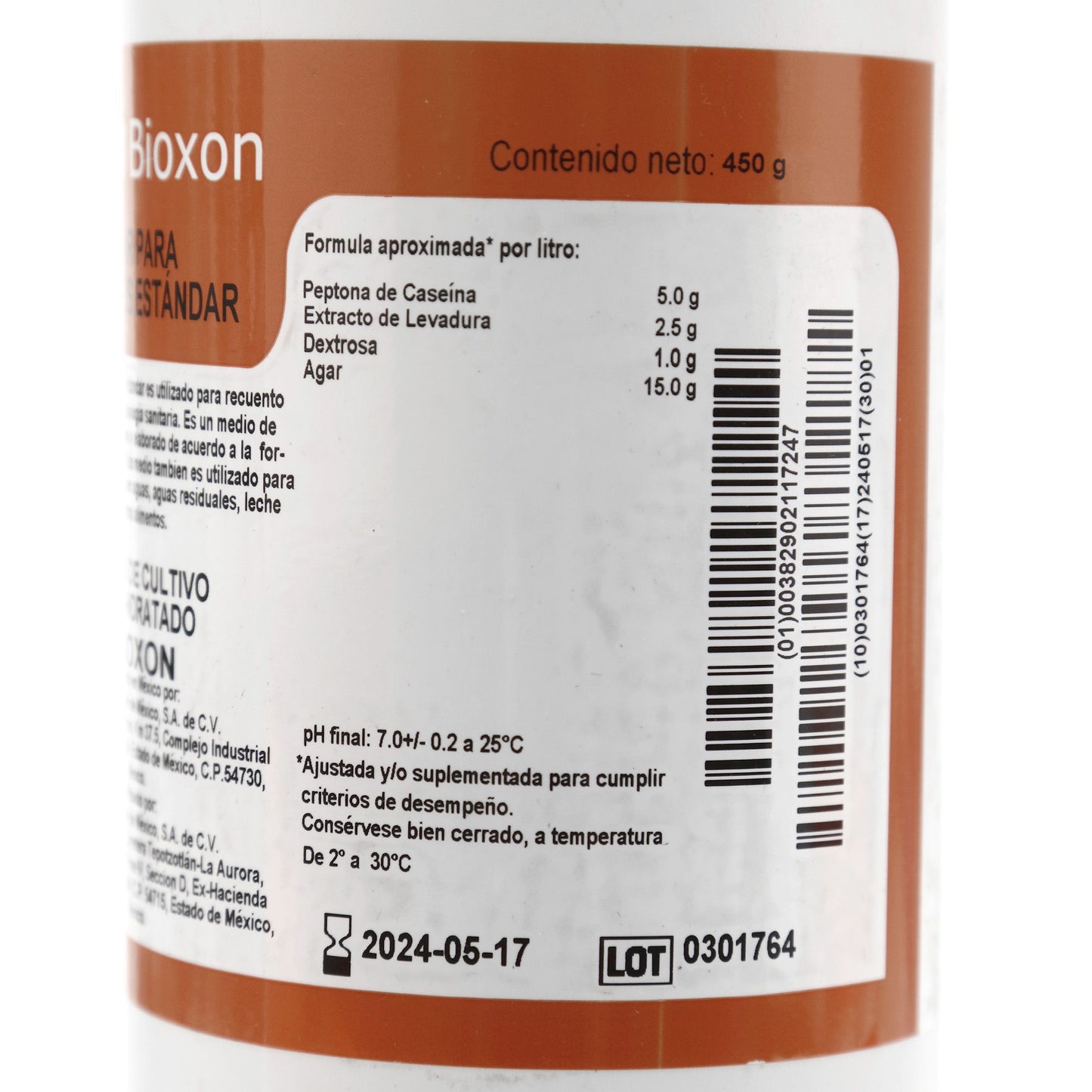 Agar Métodos Estándar 450g Bioxon