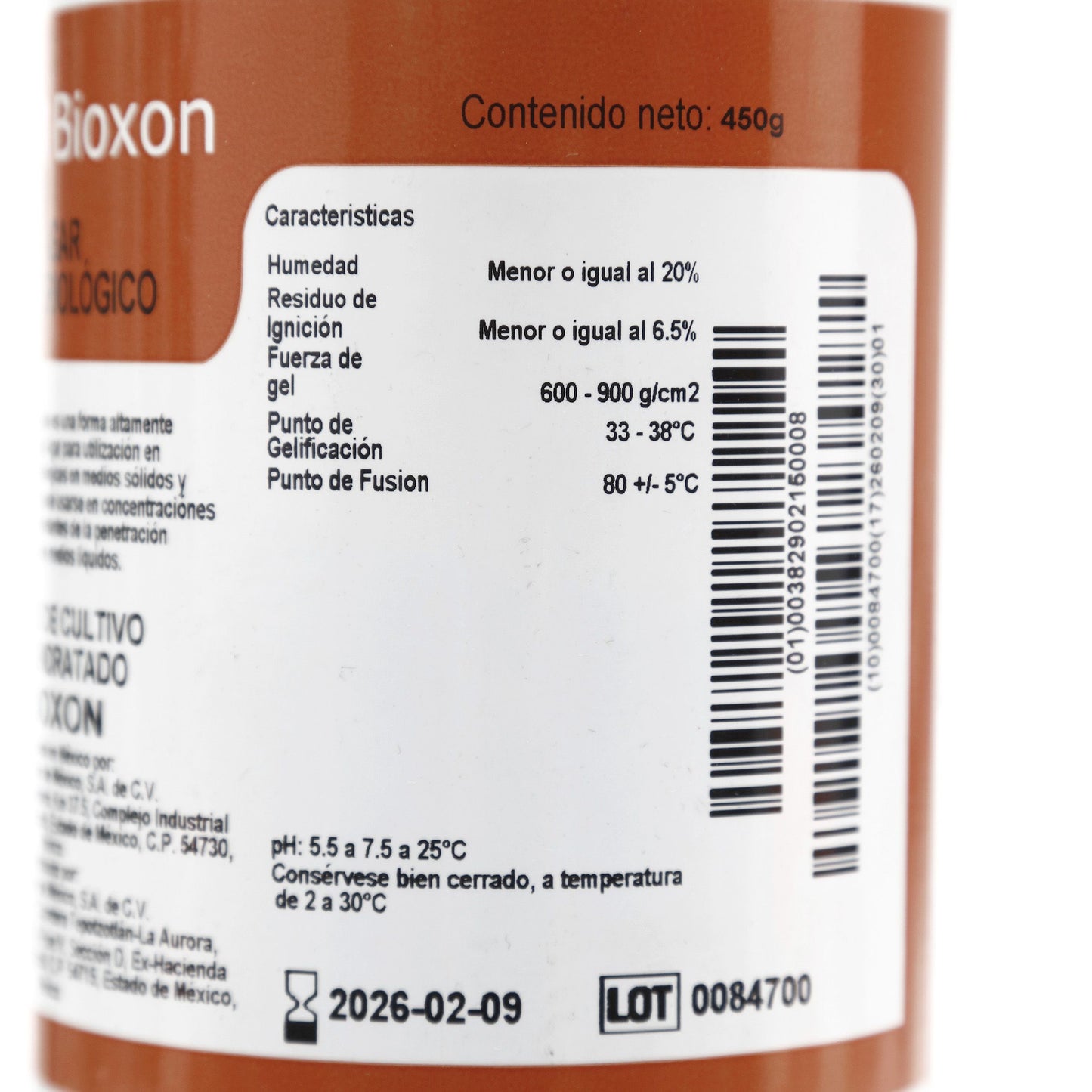 Agar Bacteriologico 450g Bioxon