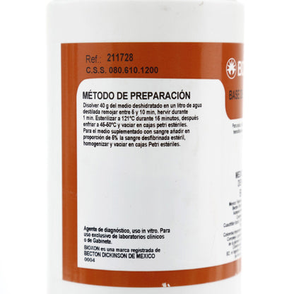 Base De Agar Sangre 450g Bioxon