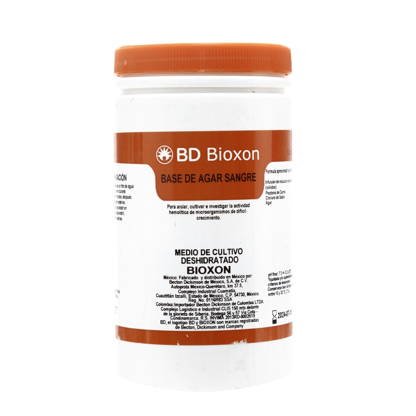 Base De Agar Sangre 450g Bioxon