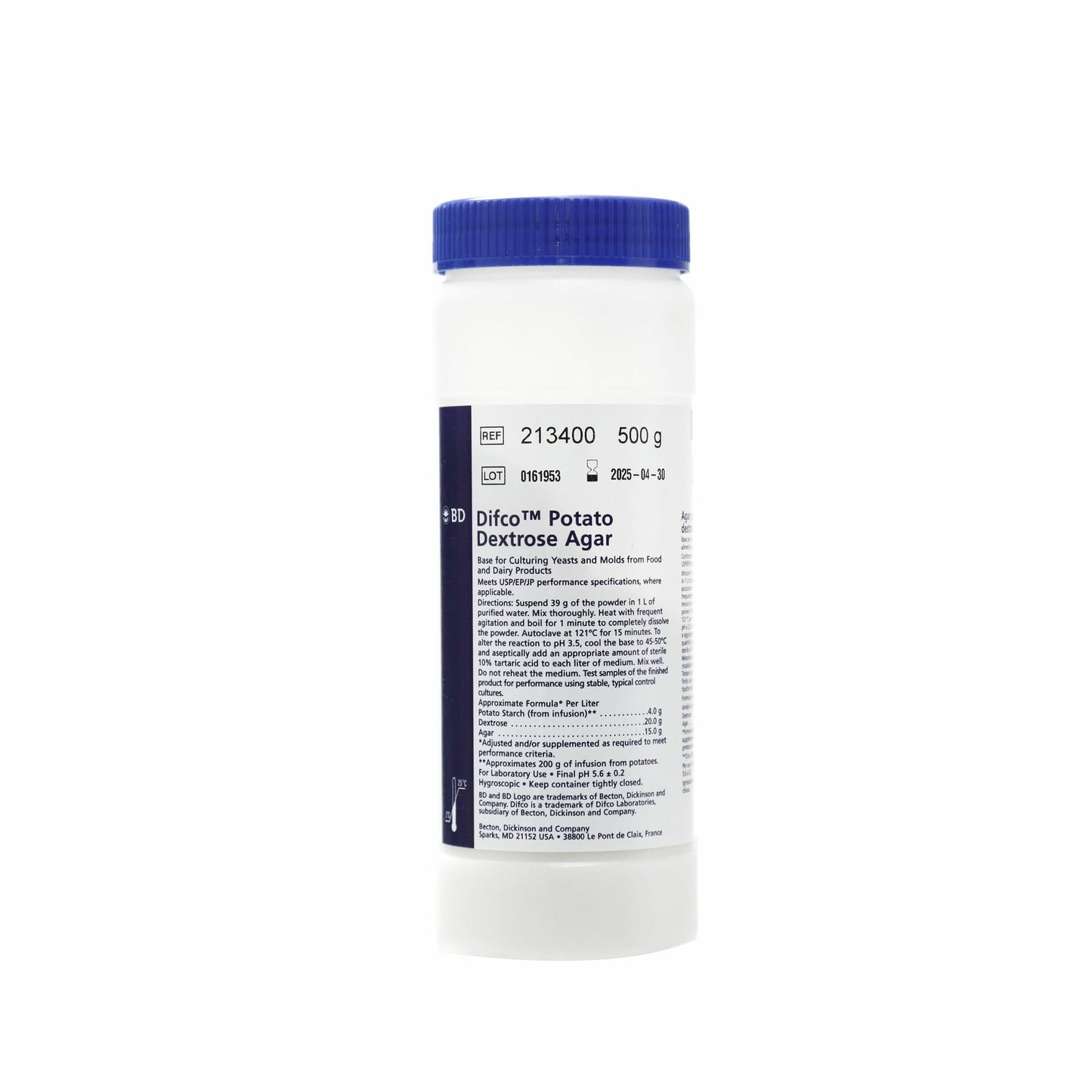 Agar Dextrosa Y Papa 500g Difco