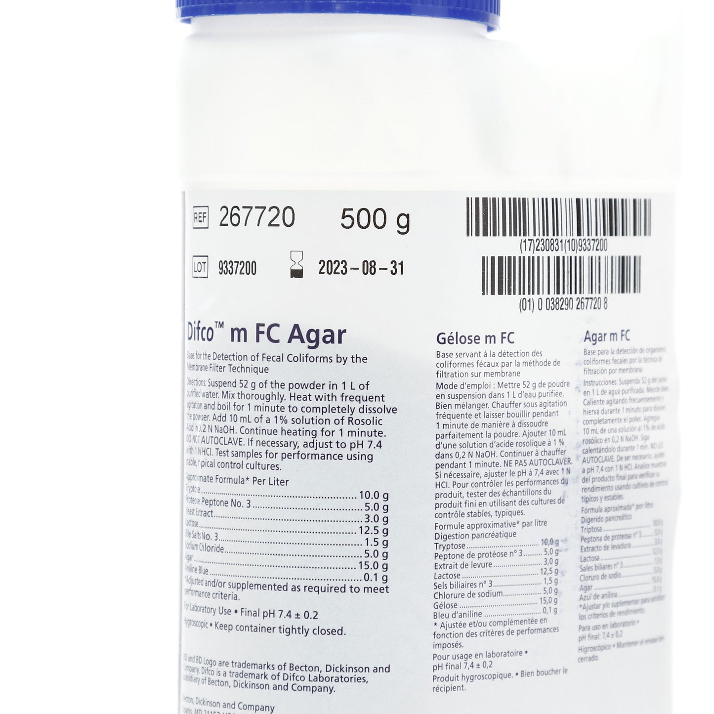 Agar M Fc 500g Difco