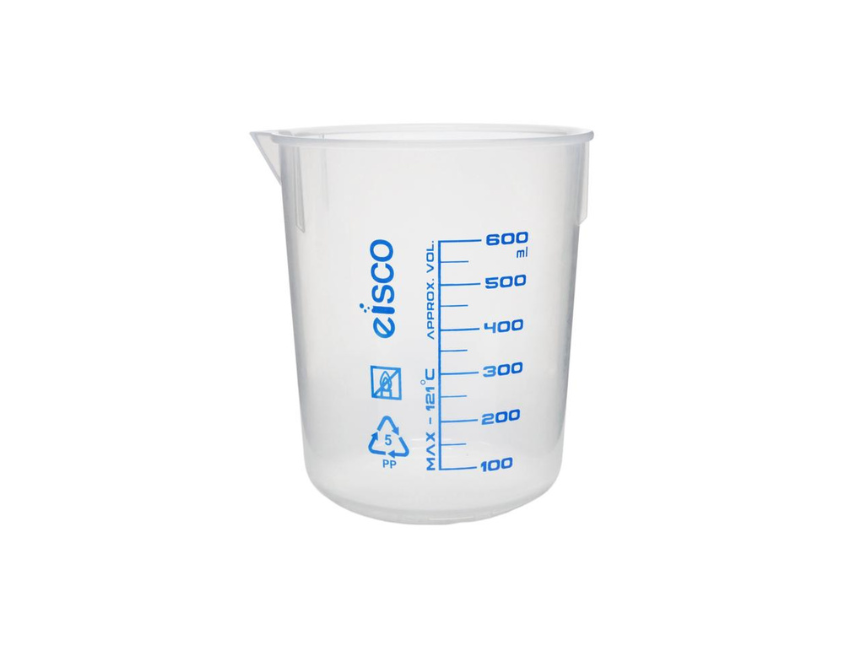 Vaso Precipitado Polipropileno Impreso Azul 600ml   Eisco