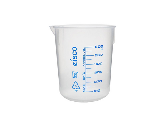 Vaso Precipitado Polipropileno Impreso Azul 600ml   Eisco