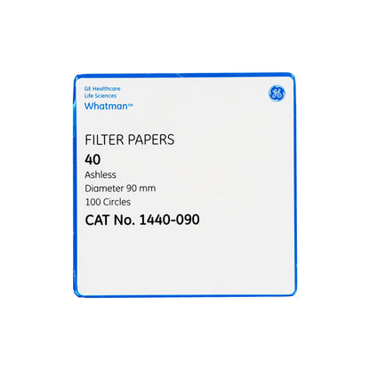 Papel Filtro Cuantitativo #40 De 90 mm Ø pk/100 Whatman