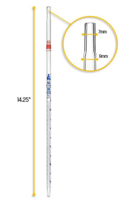 Pipeta Serologica Graduada Clase "B" 5ml X 0.05   Eisco