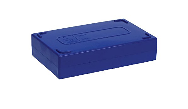 Caja Para 25 Preparaciones De Plastico Azul   Heathrow